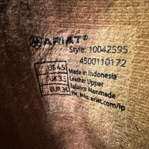 Girls Ariat Tan Leather Upper